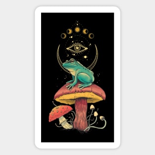 Frog Mushroom Cottagecore Aesthetic Magnet